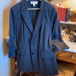 Michael Kors Dark Heathered Grey Stretchy Blazer